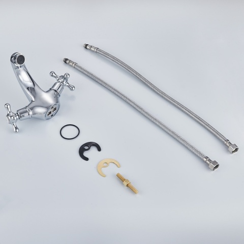 BATERIA UMYWALKOWA ŁAZIENKOWA STOJĄCA RETRO VIOLA CHROM