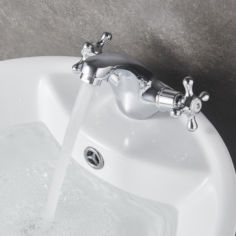 BATERIA UMYWALKOWA ŁAZIENKOWA STOJĄCA RETRO VIOLA CHROM