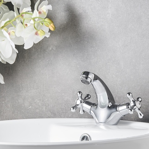 BATERIA UMYWALKOWA ŁAZIENKOWA STOJĄCA RETRO VIOLA CHROM