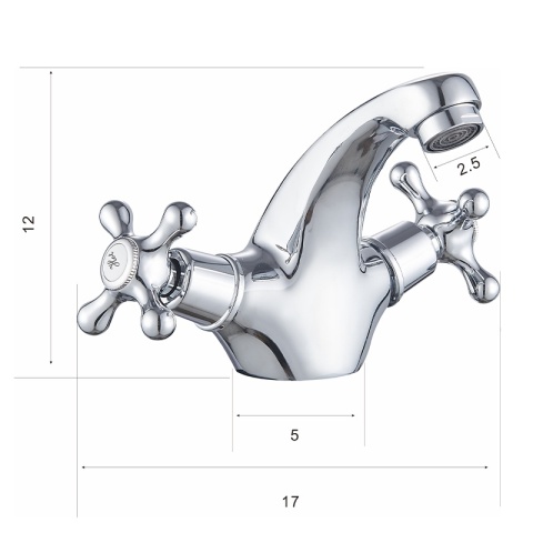 BATERIA UMYWALKOWA ŁAZIENKOWA STOJĄCA RETRO VIOLA CHROM