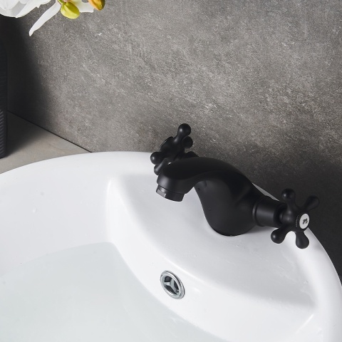 BATERIA UMYWALKOWA ŁAZIENKOWA STOJĄCA RETRO VIOLA CZARNA