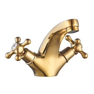 BATERIA UMYWALKOWA ŁAZIENKOWA STOJĄCA RETRO VIOLA ZŁOTA