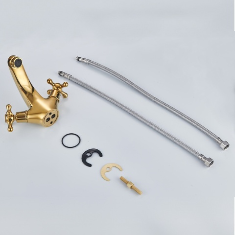 BATERIA UMYWALKOWA ŁAZIENKOWA STOJĄCA RETRO VIOLA ZŁOTA