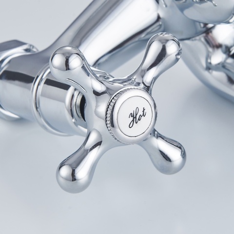 BATERIA WANNOWA ŚCIENNA PRYSZNICOWA ŁAZIENKOWA RETRO ZESTAW GLEN-CH CHROM