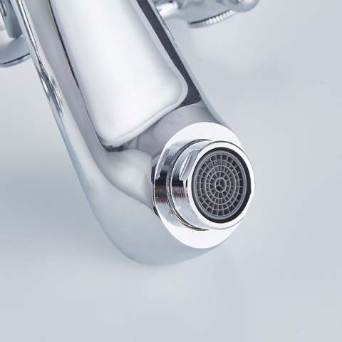 BATERIA WANNOWA ŚCIENNA PRYSZNICOWA ŁAZIENKOWA RETRO ZESTAW GLEN-CH CHROM