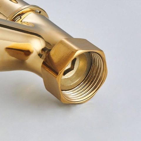 BATERIA WANNOWA ŚCIENNA PRYSZNICOWA ŁAZIENKOWA RETRO ZESTAW GLEN-GL ZŁOTA