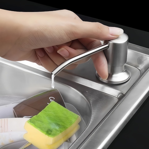 DOZOWNIK DO PŁYNU DO NACZYŃ DO ZLEWOZMYWAKA ZLEWU KUCHENNEGO CHROM TARA-CH