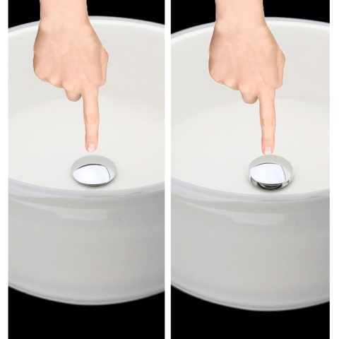 KOREK DO UMYWALKI KLIK-KLAK AUTOMATYCZNY BEZ PRZELEWU LARS-CH CHROM