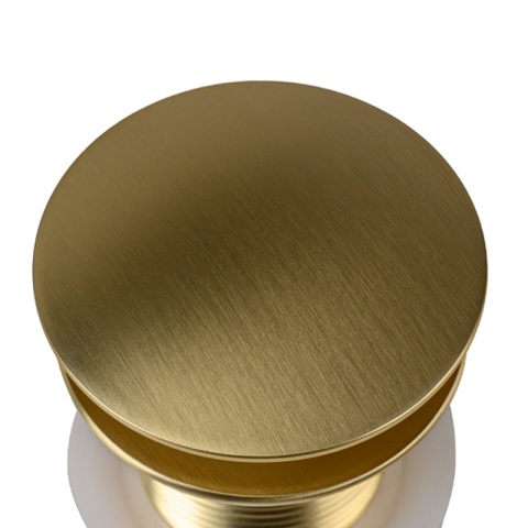 KOREK DO UMYWALKI KLIK-KLAK BEZ PRZELEWU LARS-GL-BR ZŁOTY SZCZOTKOWANY