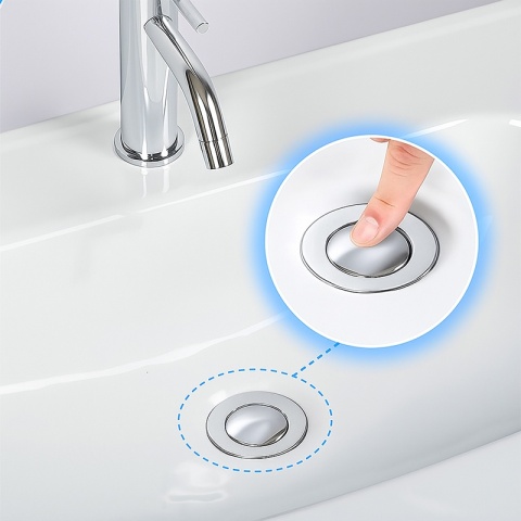 KOREK DO UMYWALKI KLIK-KLAK AUTOMATYCZNY BEZ PRZELEWU MARK-CH CHROM