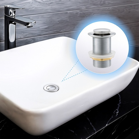 KOREK DO UMYWALKI KLIK-KLAK AUTOMATYCZNY BEZ PRZELEWU MARK-CH CHROM