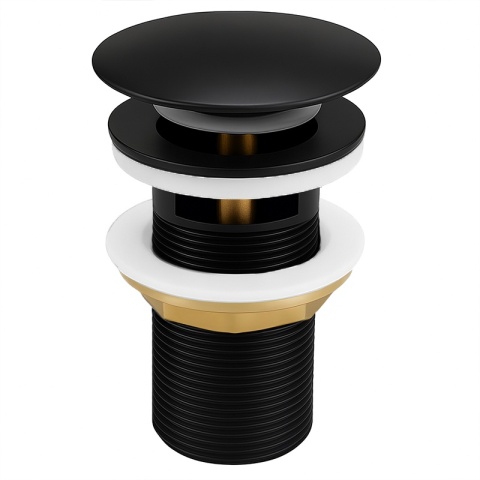 KOREK DO UMYWALKI KLIK-KLAK AUTOMATYCZNY Z PRZELEWEM KARL-BL CZARNY