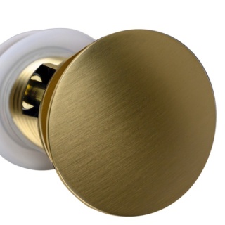 KOREK DO UMYWALKI KLIK-KLAK AUTOMATYCZNY Z PRZELEWEM KARL-GL ZŁOTY SZCZOTKOWANY