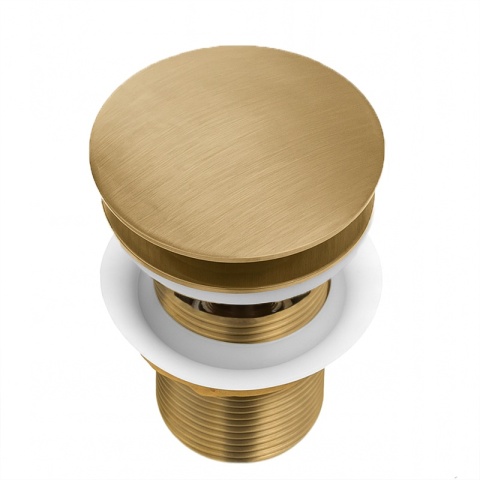 KOREK DO UMYWALKI KLIK-KLAK AUTOMATYCZNY Z PRZELEWEM KARL-GL ZŁOTY SZCZOTKOWANY