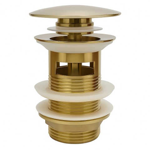 KOREK DO UMYWALKI KLIK-KLAK AUTOMATYCZNY Z PRZELEWEM KARL-GL ZŁOTY