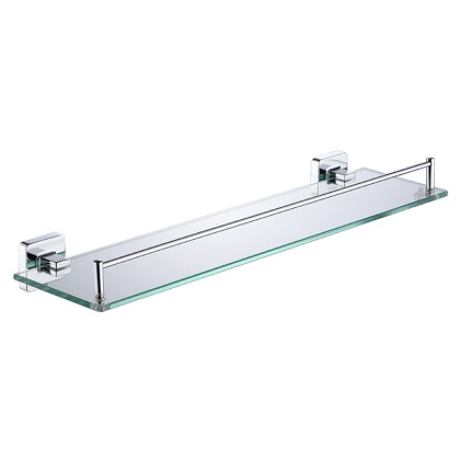 PÓŁKA ŁAZIENKOWA POD LUSTRO SZKLANA WISZĄCA MARGO-CH CHROM