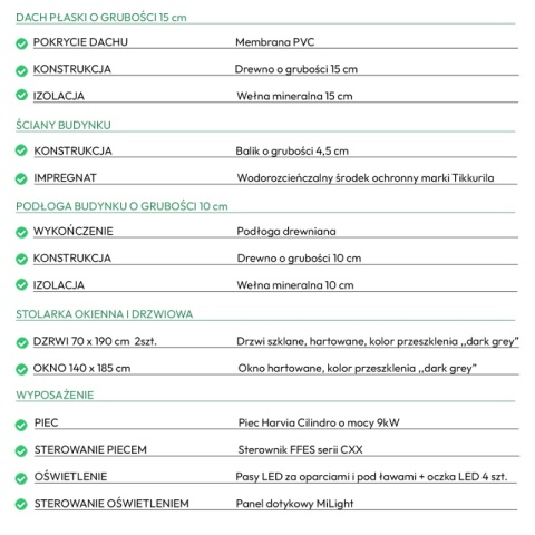 SAUNA OGRODOWA FIŃSKA ALTANKA Z PIECEM SELIN 9kW 6 OSOBOWA 205x300 CM