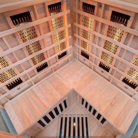 SAUNA SUCHA INFRARED NISKOTEMPERATUROWA ALTA6 2-3 OSOBOWA 120x120 CM