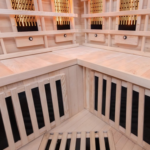 SAUNA SUCHA INFRARED NISKOTEMPERATUROWA ALTA6 2-3 OSOBOWA 120x120 CM