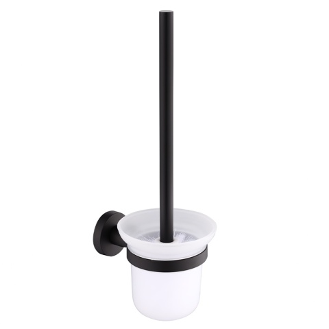 SZCZOTKA DO WC ŁAZIENKOWA TOALETOWA WISZĄCA SZKŁO MEGAN CZARNA