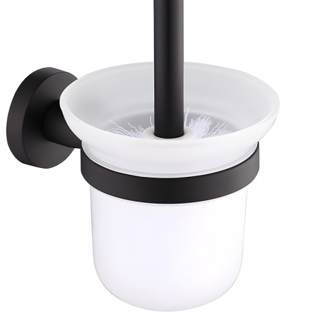 SZCZOTKA DO WC ŁAZIENKOWA TOALETOWA WISZĄCA SZKŁO MEGAN CZARNA