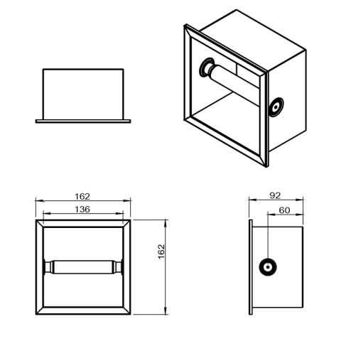 UCHWYT NA PAPIER TOALETOWY MARCO-GL ZŁOTY