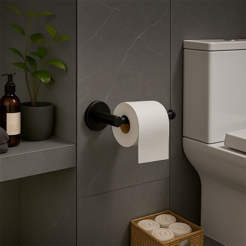 UCHWYT WIESZAK NA PAPIER TOALETOWY ADAM-BL CZARNA