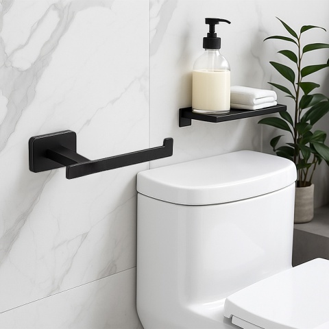 UCHWYT WIESZAK NA PAPIER TOALETOWY ARON-BL CZARNY