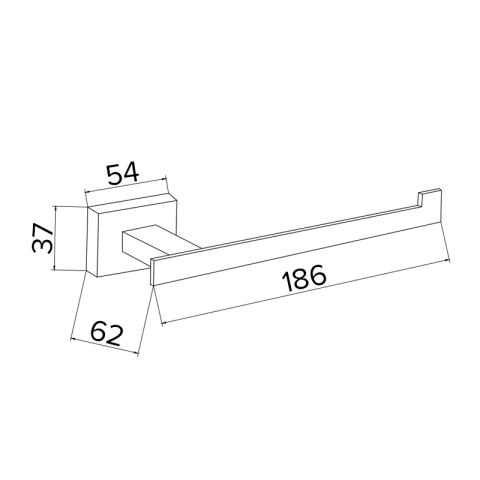 UCHWYT WIESZAK NA PAPIER TOALETOWY ŚCIENNY ARON-GL ZŁOTY
