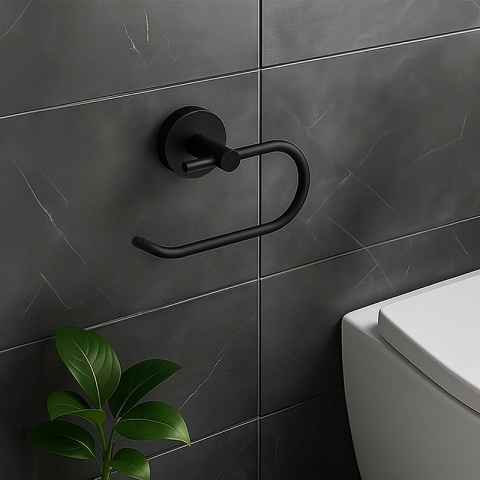 UCHWYT WIESZAK NA PAPIER TOALETOWY CEZAR-BL CZARNY