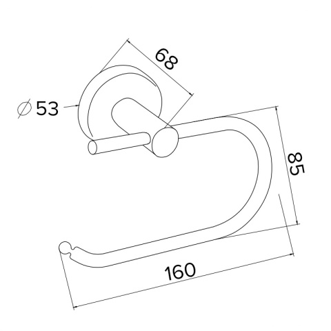 UCHWYT WIESZAK NA PAPIER TOALETOWY CEZAR-CH CHROM