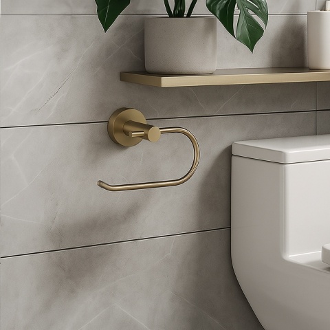 UCHWYT WIESZAK NA PAPIER TOALETOWY CEZAR-GL-BR ZŁOTY SZCZOTKOWANY