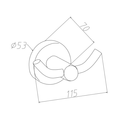 WIESZAK ŁAZIENKOWY NA RĘCZNIK HACZYK PODWÓJNY ŚCIENNY EVAN CHROM