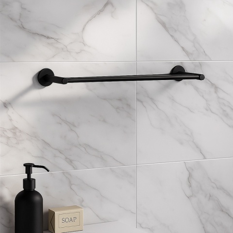 WIESZAK ŁAZIENKOWY NA RĘCZNIK PODWÓJNY ŚCIENNY HARY CZARNY