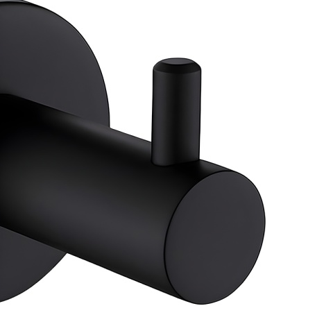 WIESZAK ŁAZIENKOWY NA RĘCZNIK HACZYK POJEDYNCZY ŚCIENNY IVO CZARNY