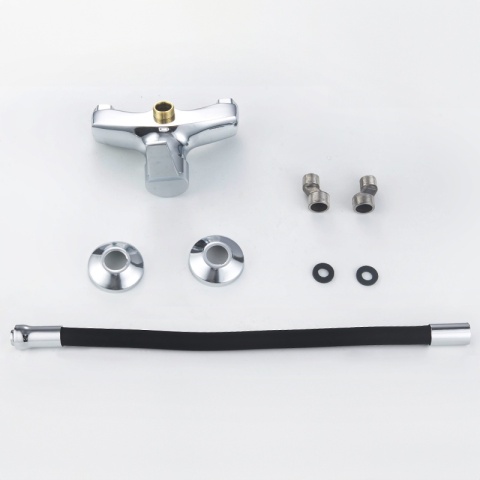 BATERIA KUCHENNA ŚCIENNA EBRO GIĘTKA CZARNA WYLEWKA PODSTAWA CHROM