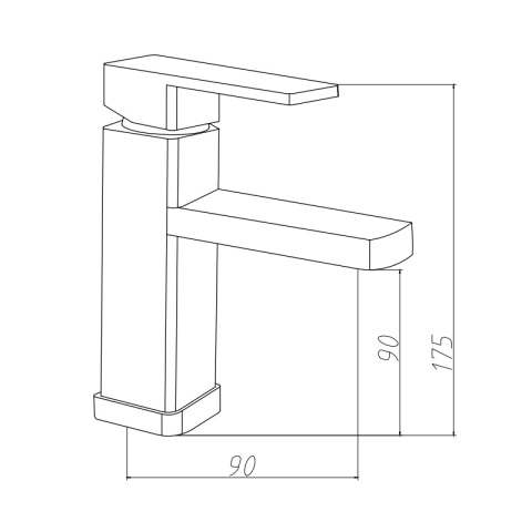 BATERIA UMYWALKOWA ŁAZIENKOWA STOJĄCA NABLATOWA NISKA LANA CZARNA