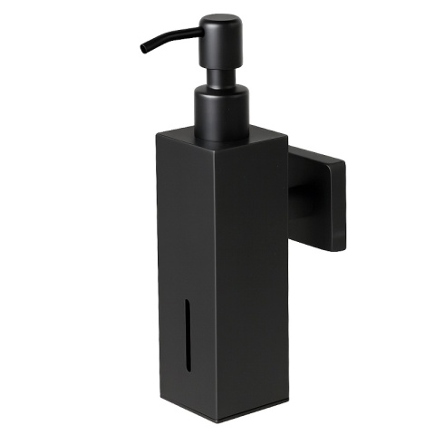 DOZOWNIK DO MYDŁA POJEMNIK NA ŚCIANĘ WISZĄCY LORA-BL CZARNY MAT