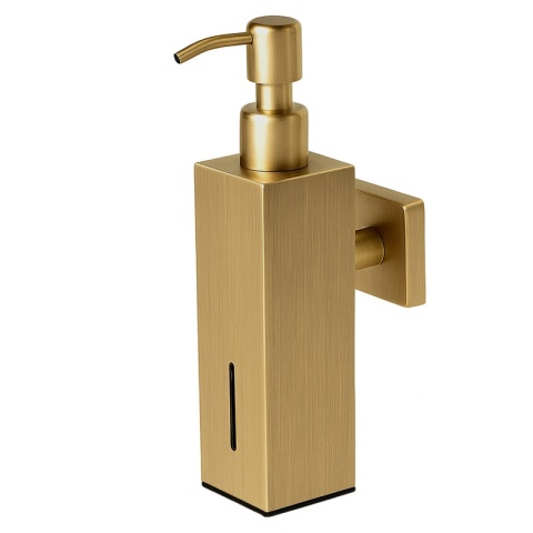 DOZOWNIK DO MYDŁA POJEMNIK NA ŚCIANĘ WISZĄCY LORA-GL-BR ZŁOTY SZCZOTKOWANY