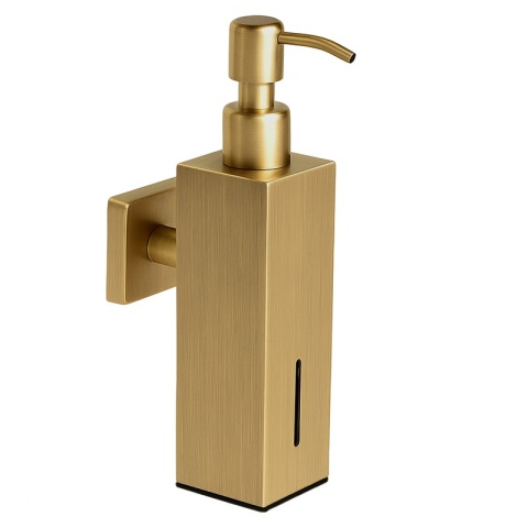 DOZOWNIK DO MYDŁA POJEMNIK NA ŚCIANĘ WISZĄCY LORA-GL-BR ZŁOTY SZCZOTKOWANY