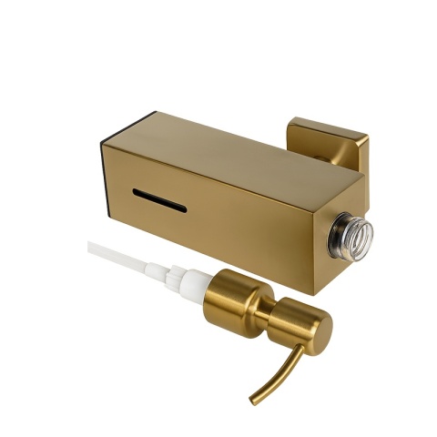 DOZOWNIK DO MYDŁA POJEMNIK NA ŚCIANĘ WISZĄCY LORA-GL-BR ZŁOTY SZCZOTKOWANY