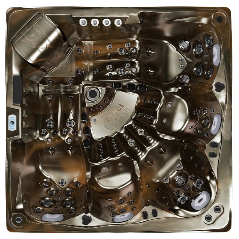 JACUZZI OGRODOWE WANNA SPA748 MAGMA GOLD OBUDOWA BRĄZOWA F21 230x230 CM