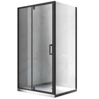 KABINA PRYSZNICOWA PROSTOKĄTNA ZES-KZ06B-BL-100X80 CZARNA 100x80 CM