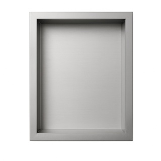 PÓŁKA ŁAZIENKOWA WNĘKOWA IGA Z KOŁNIERZEM CHROM 30X20X10 CM