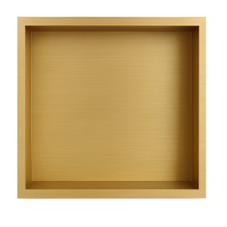 PÓŁKA ŁAZIENKOWA WNĘKOWA IGA Z KOŁNIERZEM ZŁOTA 30X30X7 CM