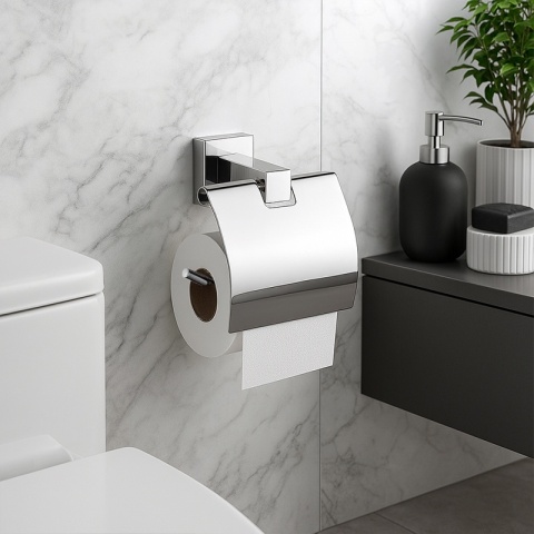 UCHWYT NA PAPIER TOALETOWY WIESZAK METALOWY BRUNO-CH CHROM