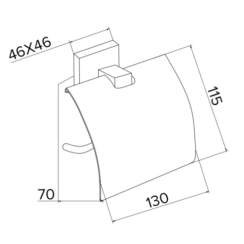 UCHWYT NA PAPIER TOALETOWY WIESZAK METALOWY BUNO-GL-BR ZŁOTY SZCZOTKOWANY
