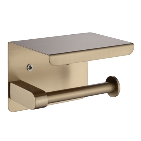 UCHWYT WIESZAK ŁAZIENKOWY NA PAPIER TOALETOWY CLARK-GL-BR ZŁOTY SZCZOTKOWANY