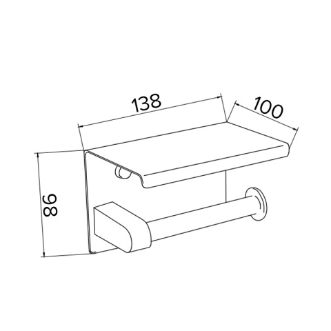 UCHWYT WIESZAK ŁAZIENKOWY NA PAPIER TOALETOWY CLARK-GL-BR ZŁOTY SZCZOTKOWANY