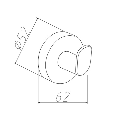 WIESZAK ŁAZIENKOWY NA RĘCZNIK METALOWY ŚCIENNY POJEDYNCZY LOFT AXEL CZARNY